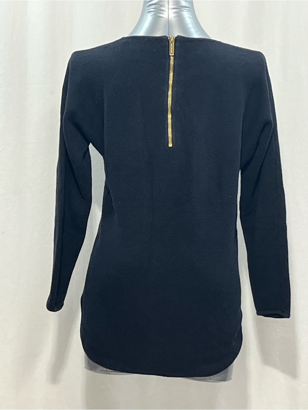 Womans Michael Kors Collection Black Crewneck Pullover cotton blend casual - Picture 2 of 3